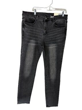 MNML Skinny Jeans Mens 36 Washed Black Denim Slim Fit Streetwear Stretch NWT
